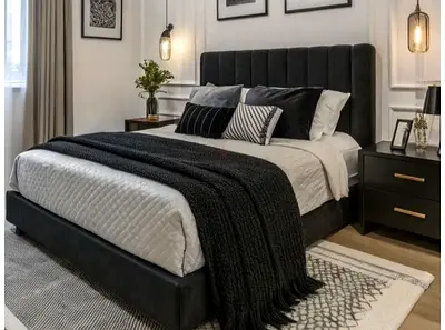 Black colour 200*200 super king size Bed