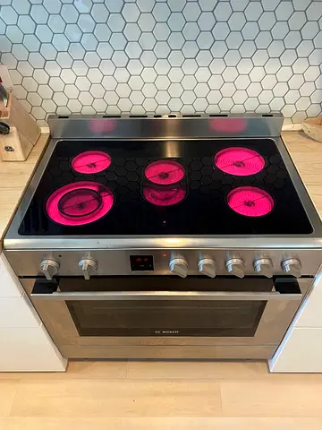 BOSCH Brand 5 Eyes Full Electric Ceramic Cooker Range Size 90×60cm