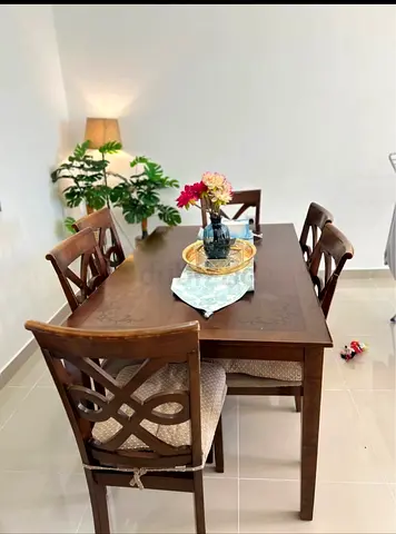 Beautiful Wooden Dining Set with Elegant 6 Chairs