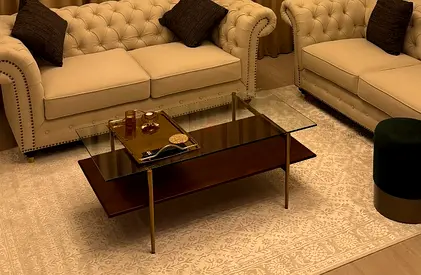 Glass top coffee table for sale