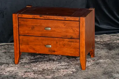 Set of 2 Wooden Bedside Tables with Drawers