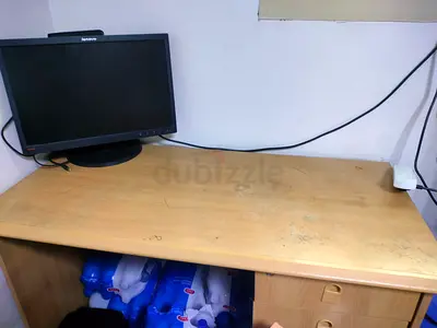 Sturdy Wooden Desk with Storage