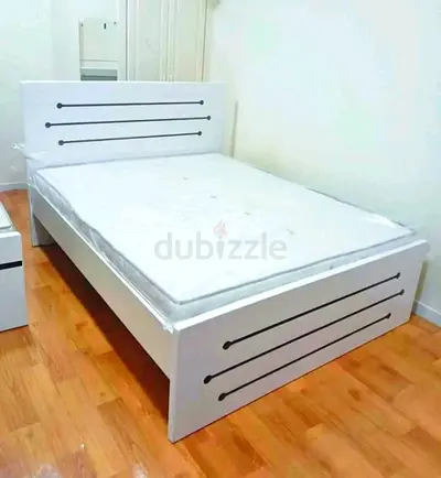 Modern White Bed with Simple Design