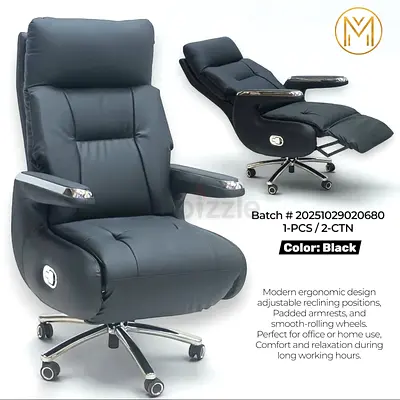 Executive leather revolving heavy-duty chair battery operated