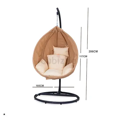 Cozy Hanging Egg Chair with Cushions
