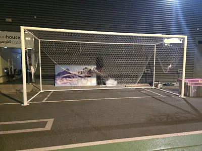 Football frame with net