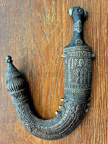 Antique Silver Jambiya from Yemen