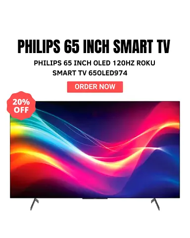 Philips 65 inch OLED 120Hz Roku Smart TV 65OLED974 | Free Delivery | Warranty