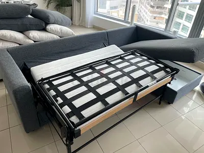 Pull out L-Shaped sofa bed with mattress