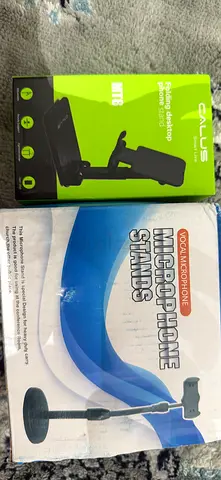 Adjustable Mobile Phone Stand and Microphone Stand Combo