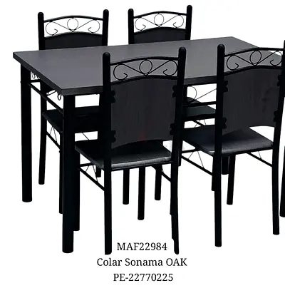 Stylish Oak Dining Table Set with Chairs