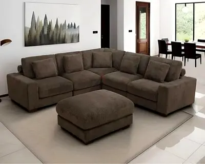 Luxury Velvet L Shape 5 Seater Sofa Custom Design Available