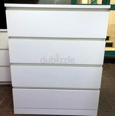 Modern White 4-Drawer Dresser
