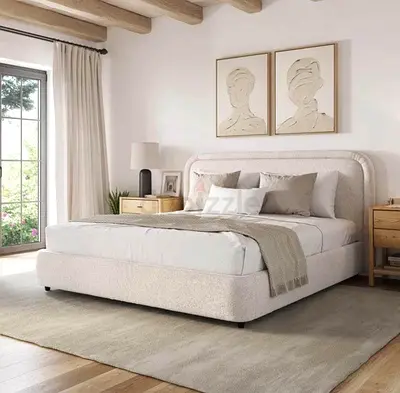 Stylish and Cozy Bed Frame with Soft Upholstery