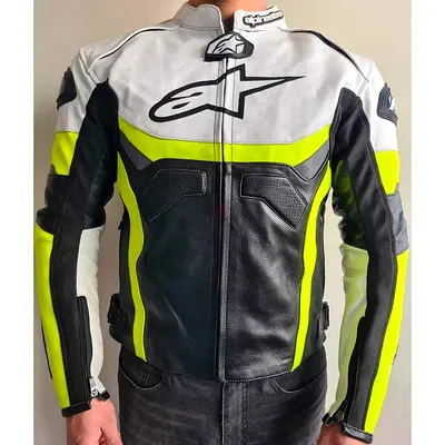 Alpinestars Motorbike Racing Leather Track Jacket.