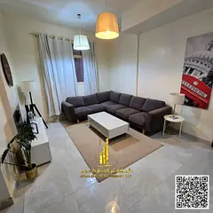 ✨ Fully furnished one-bedroom apartment for monthly rent in Ajman, Corniche area ✔️ Includes b