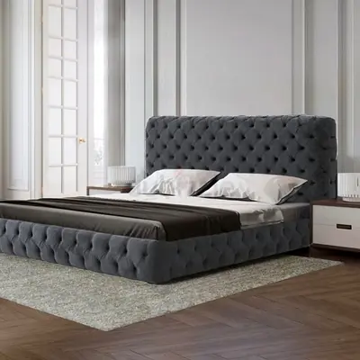 New Customise Luxury Tufted Design King Bed - Hydraulic Storage can be install