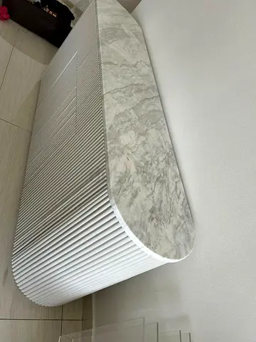 Elegant White Marble buffet cabinet