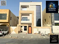 Three-story villa + roof for sale in Al Yasmeen (Al Maidan) - Ajman | 7 master bedrooms | Central ai