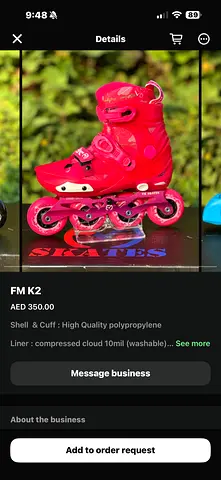 FM K2 Inline Skates - Bright Pink Size 28-31 Euro