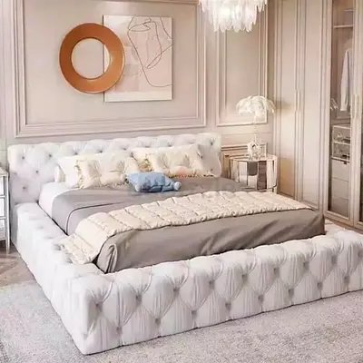 New Elegant Tufted King Bed with Modern Design - Premium Quality  Finishing