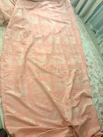 Elegant Soft Pink stitched curtain for Sale