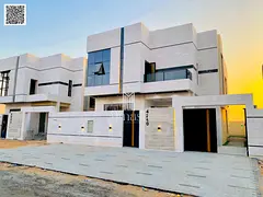 For sale modern luxury villa with full stone facade and swimming pool with contemporary design high