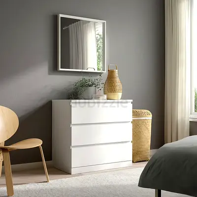 NISSEDAL
IKEA Mirror, white, 65x65 cm