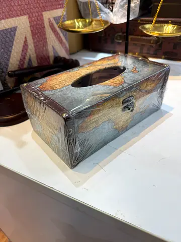 Vintage Map-Themed Decorative Box