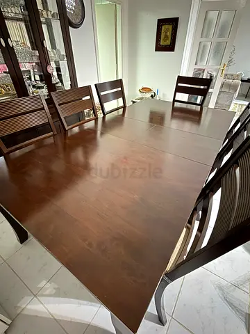 Elegant Wooden Dining Table Set - Extendable