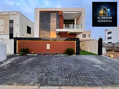 Luxury villa for sale in Al Bahia | 4 master bedrooms | Private pool + rooftop | Majlis + large livi