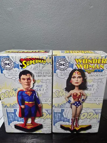 Wonder Woman + Superman Bobble Head Statues