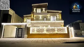 Luxury villa with a custom design, located on a corner lot with 6 master bedrooms and a rooftop terr