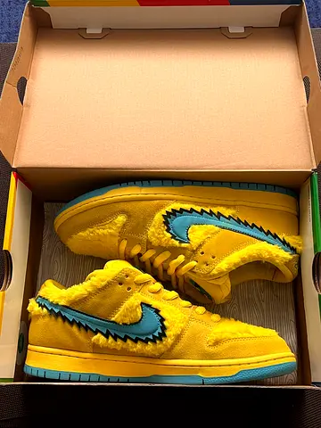 Nike SB dunk greatful dead opti yellow sz 10US