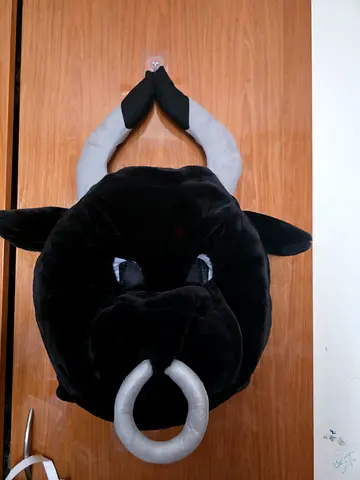 Soft Plush Toy Bull with Ring Costume Head. AED 120 Only. Free Delivery!