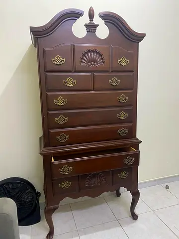 Elegant Vintage Wooden Dresser with Intricate Design