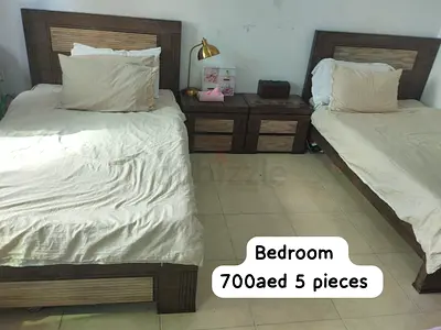 Complete Bedroom Set for Sale - 5 Pieces, Only 700 AED!