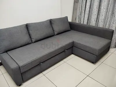 Stylish Grey L-Shaped Sofa with Storage
