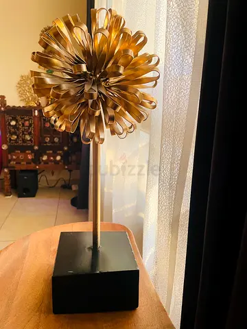 Elegant Gold Home Decor Flower Sculpture