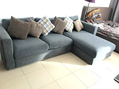 Without small cushions ikea vimle L shape sofa
