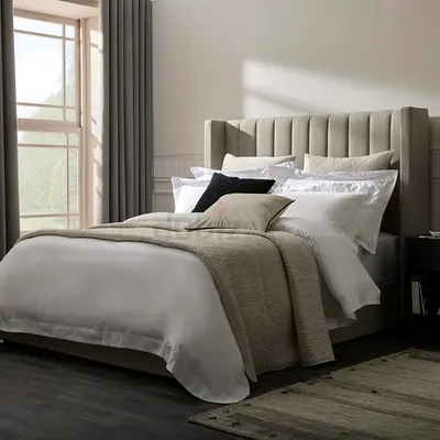 Elegant Bed Set with Stylish Headboard