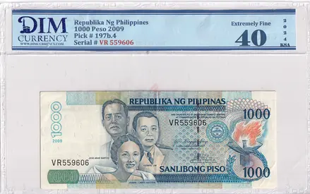 Philippine Banknote 1000 peso 2009 DIM 60 AED
