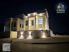 For sale in Al-Haliyo 2: Villa with 6 master bedrooms, a majlis, a corner living room, and central a