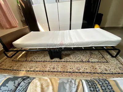 Space-Saving Folding Bed with Mattress