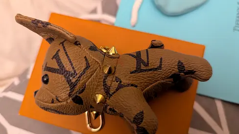 Unique Louis Vuitton Dog Keychain