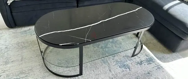 Elegant Black Marble Coffee Table