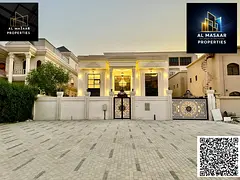 A classic-style villa under construction, featuring 6 master bedrooms, a rooftop terrace, a swimming