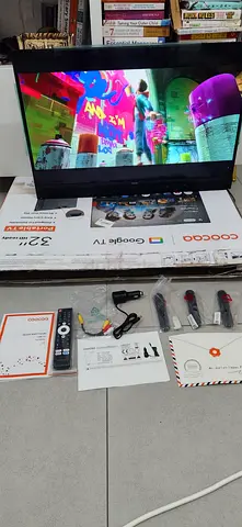 Google TV 32” Portable TV home and outdoor with Accessories for Sale