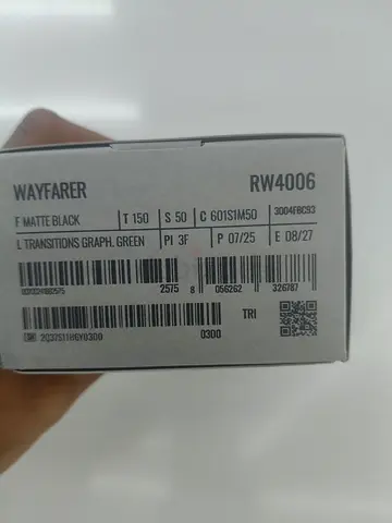 Wayfarer RAYBAN Matte Black Transition Graph.Green RW4006