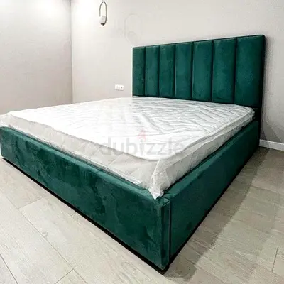 New Elegant Green Velvet Bed Frame